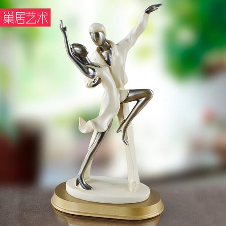 欧式舞蹈人物时尚树脂情侣摆件 新婚家居的浪漫点睛之选